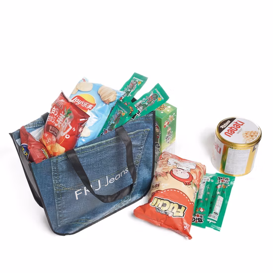 Bolsas no tejidas sin laminación, portador de promoción, bolso de PP con tablero inferior, bolsa de embalaje para compras