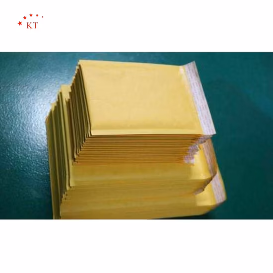 Venta caliente de sobres acolchados de envío biodegradables, embalaje de correo personalizado, bolsa de embalaje de correo de burbujas Kraft 100% compostable